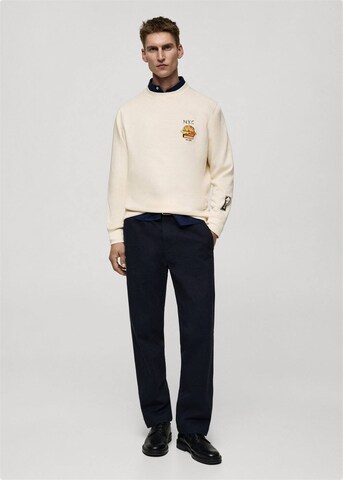 MANGO MAN Sweatshirt in Beige