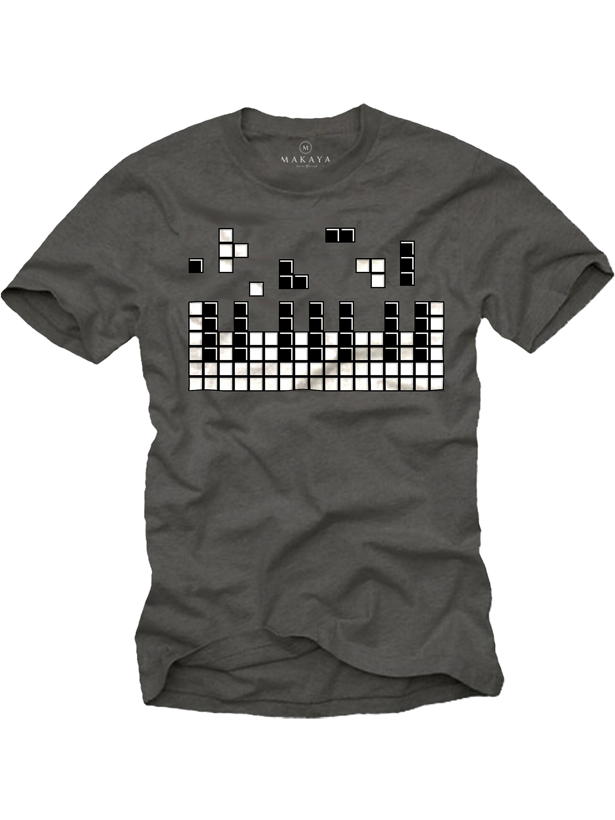 MAKAYA Shirt 'Piano' in Grey: front
