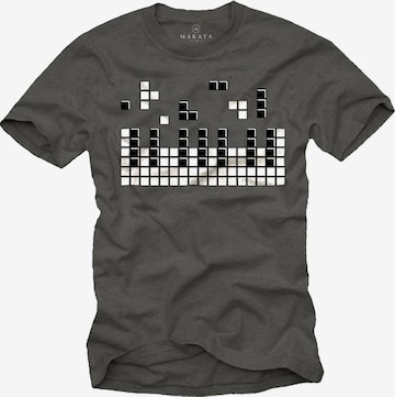 MAKAYA Shirt 'Piano' in Grey: front
