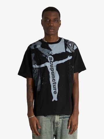 ACUPUNCTURE Shirt in Zwart: voorkant