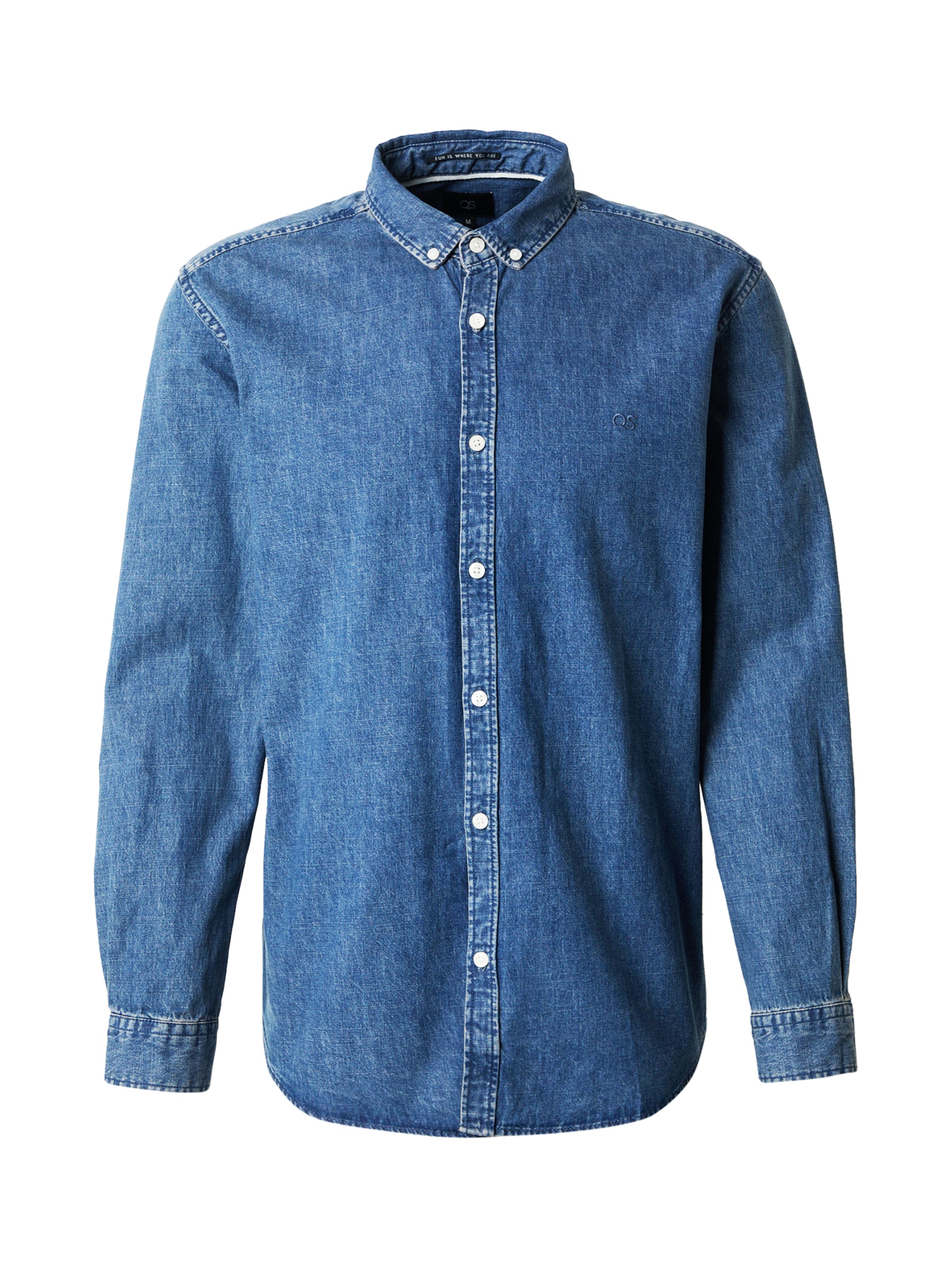 QS - Regular Fit Camisa em azul: frente