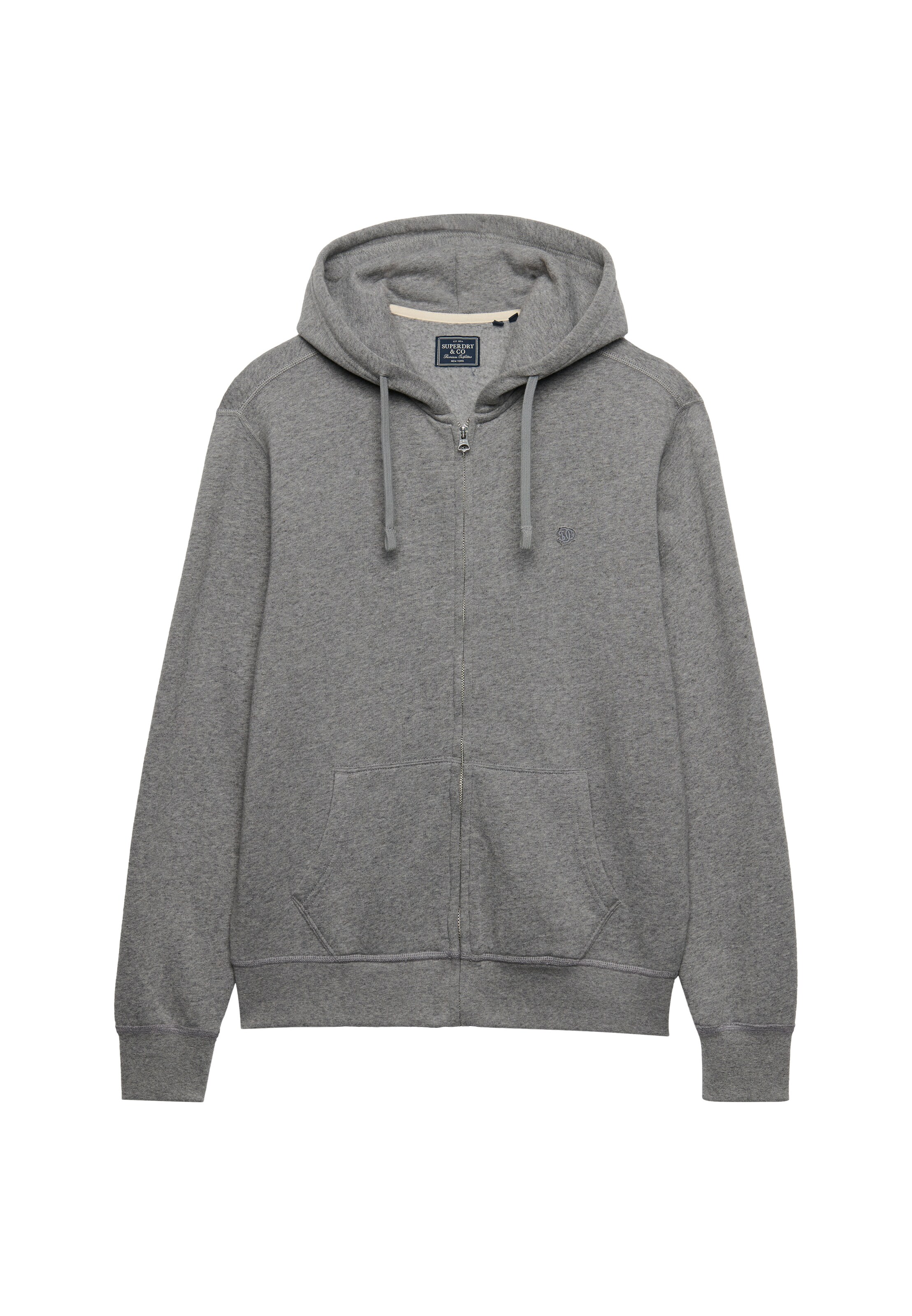 Superdry & Co Sweatjacka 'ESSENTIAL' i grå: framsida