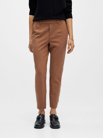 OBJECT - Slimfit Pantalón 'LISA' en marrón: frente