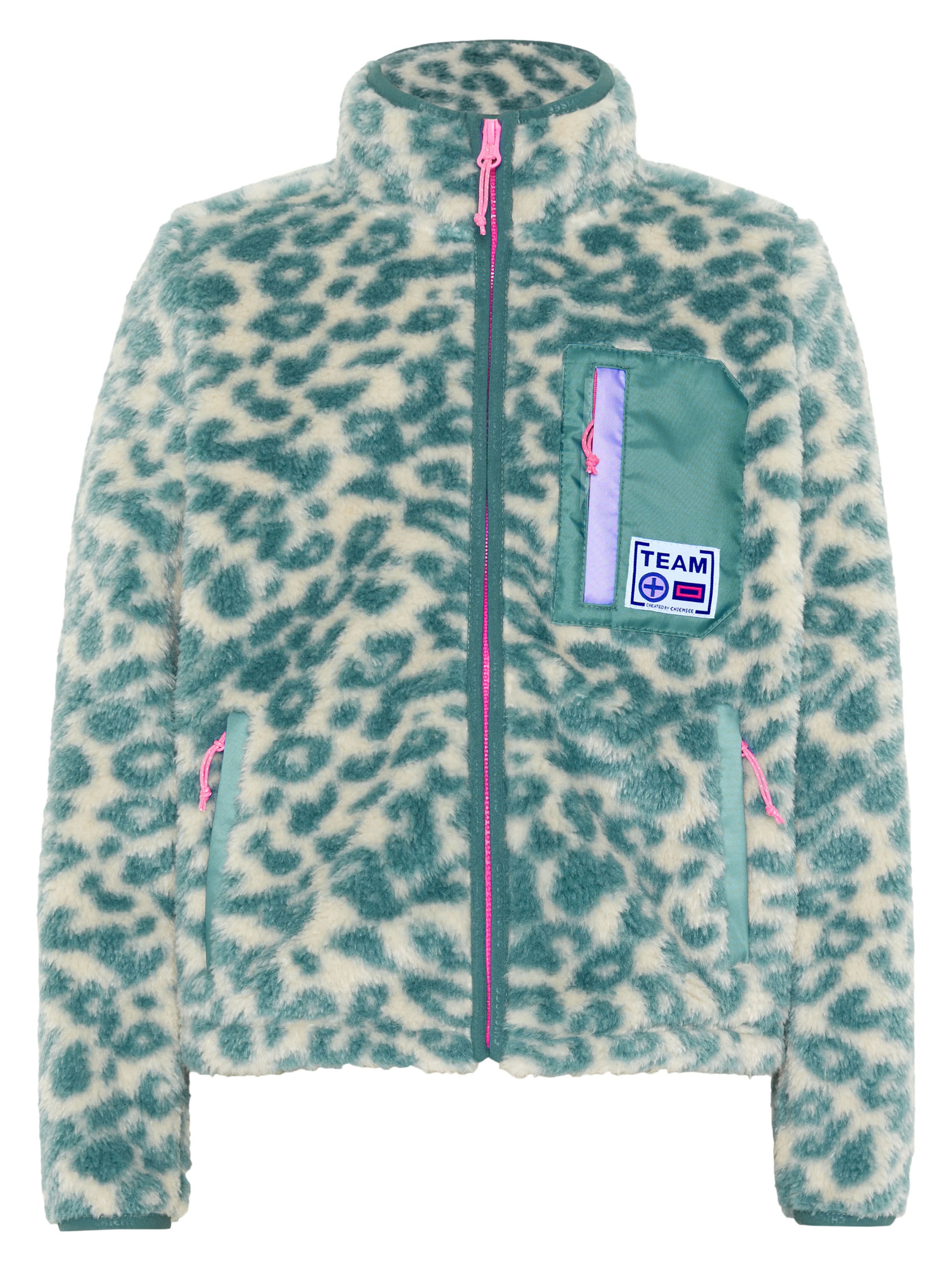 CHIEMSEE Jacke ' aus weichem Sherpa ' in Grau: Vorderseite
