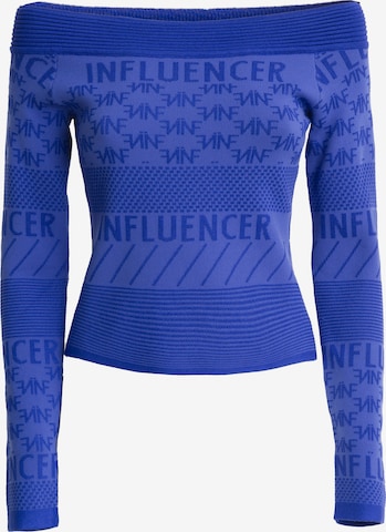 Influencer Sveter - Modrá: predná strana