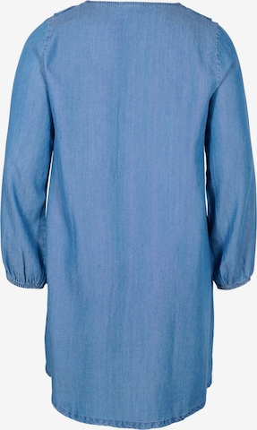 Zizzi Skjortklänning 'MILLE' i blå