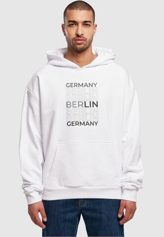 Sweat-shirt 'Berlin' Merchcode en blanc : devant