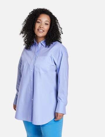 SAMOON Blouse in Blue: front