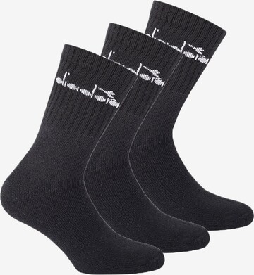 Diadora Athletic Socks in Black: front