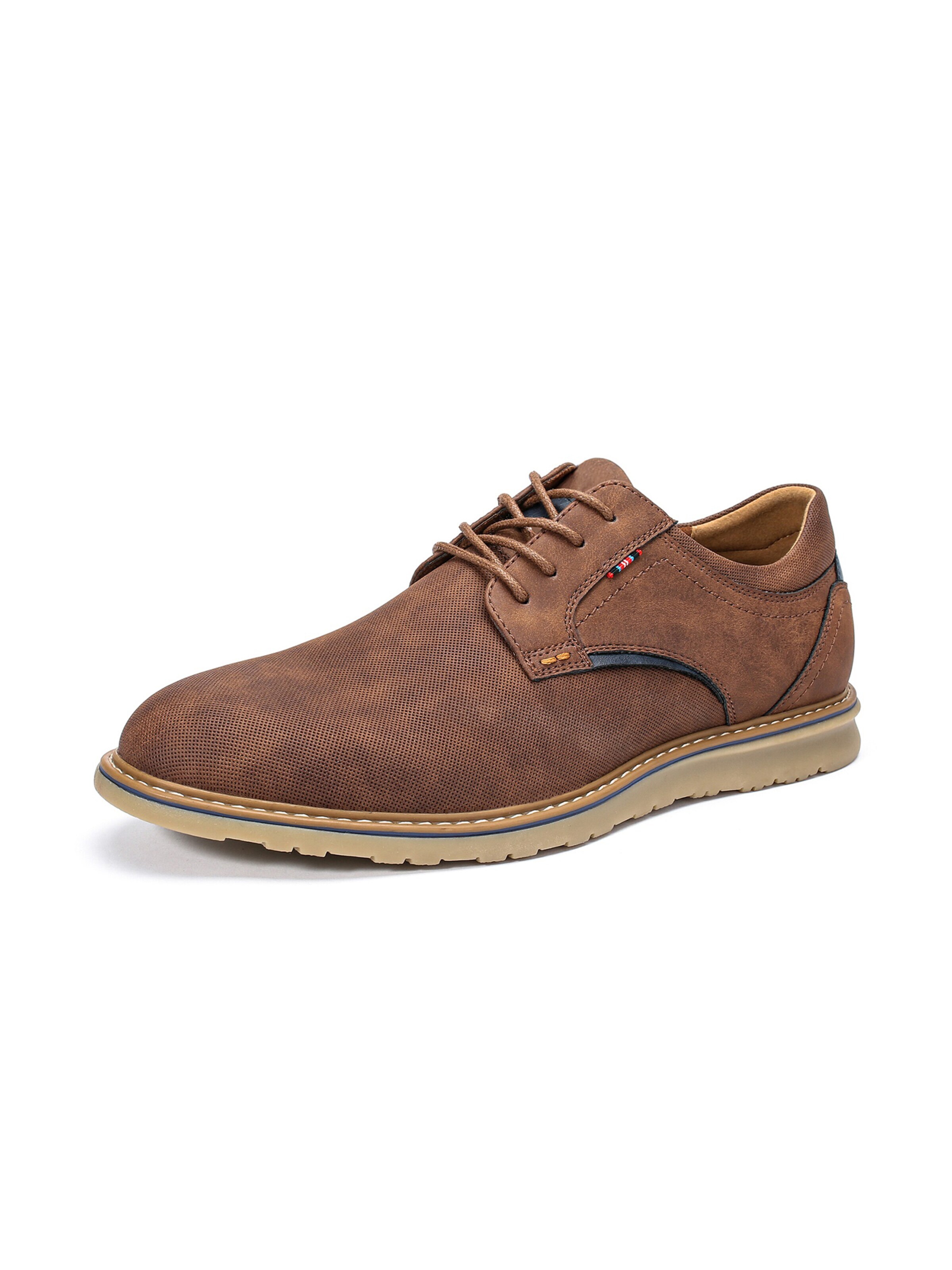 ALLTHEMEN Lace-Up Shoes 'Schritt' in Brown: front