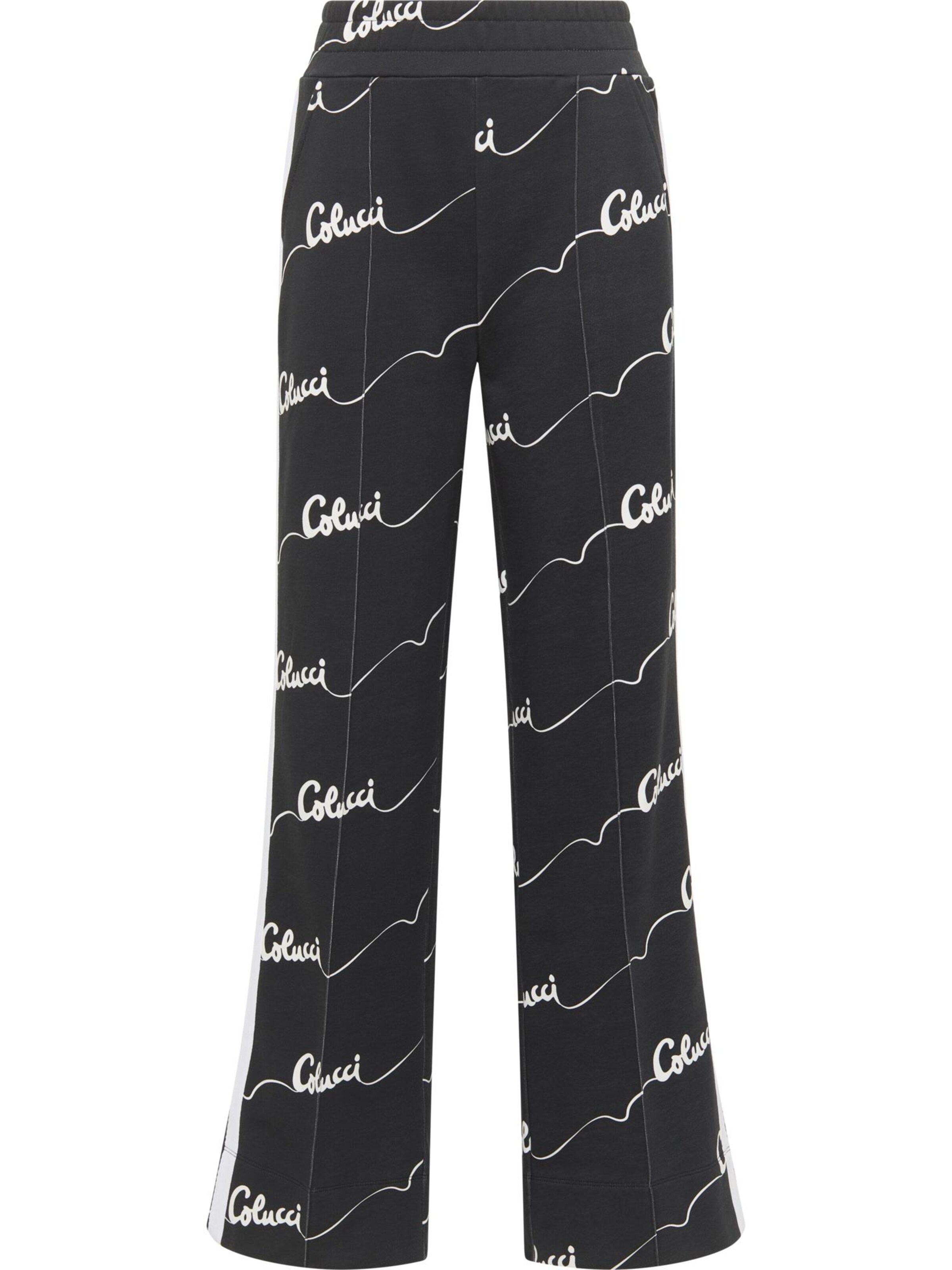 Carlo Colucci Wide Leg Hose in Schwarz: Vorderseite