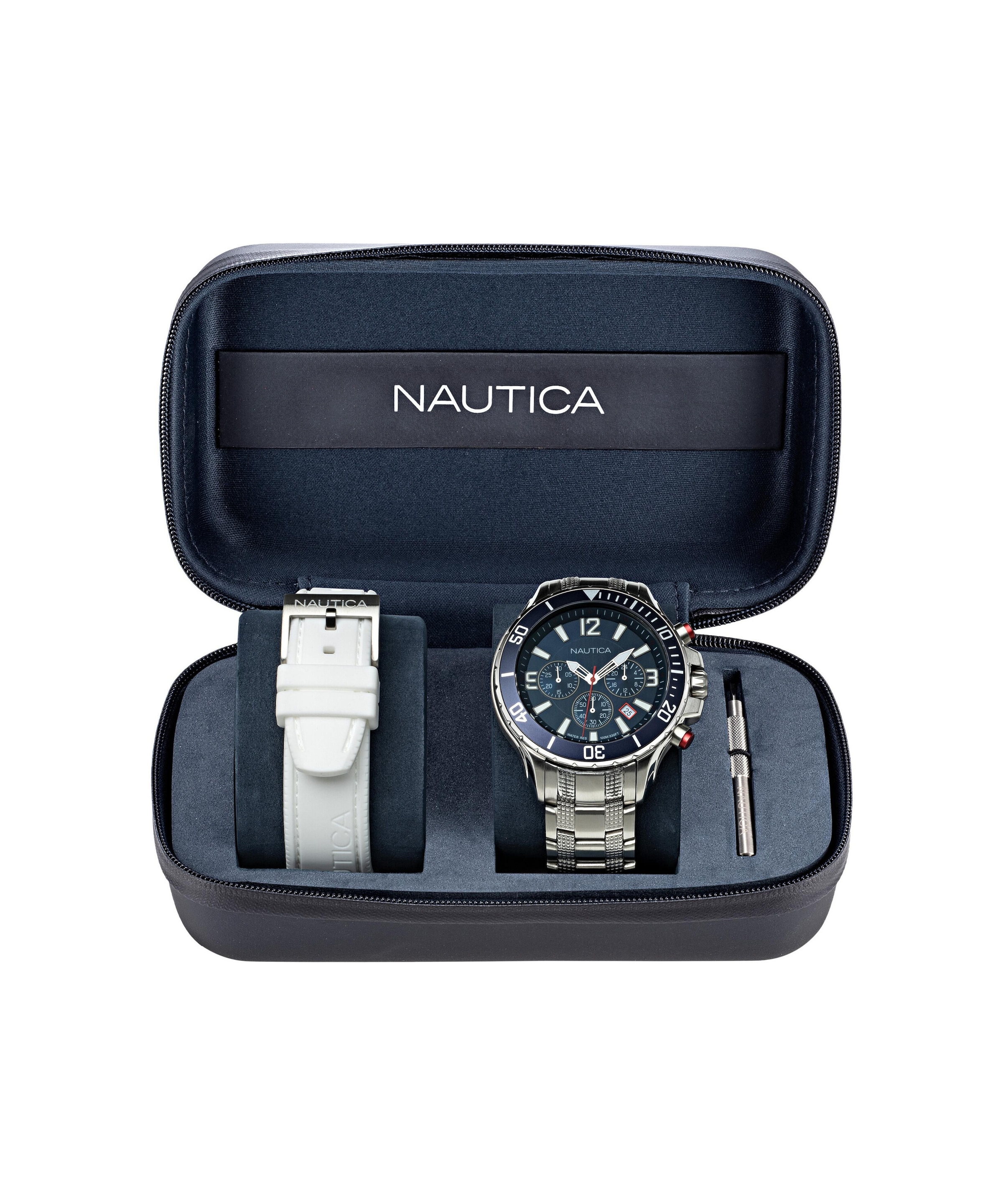 NAUTICA Sports watch ' NST ' in Silver
