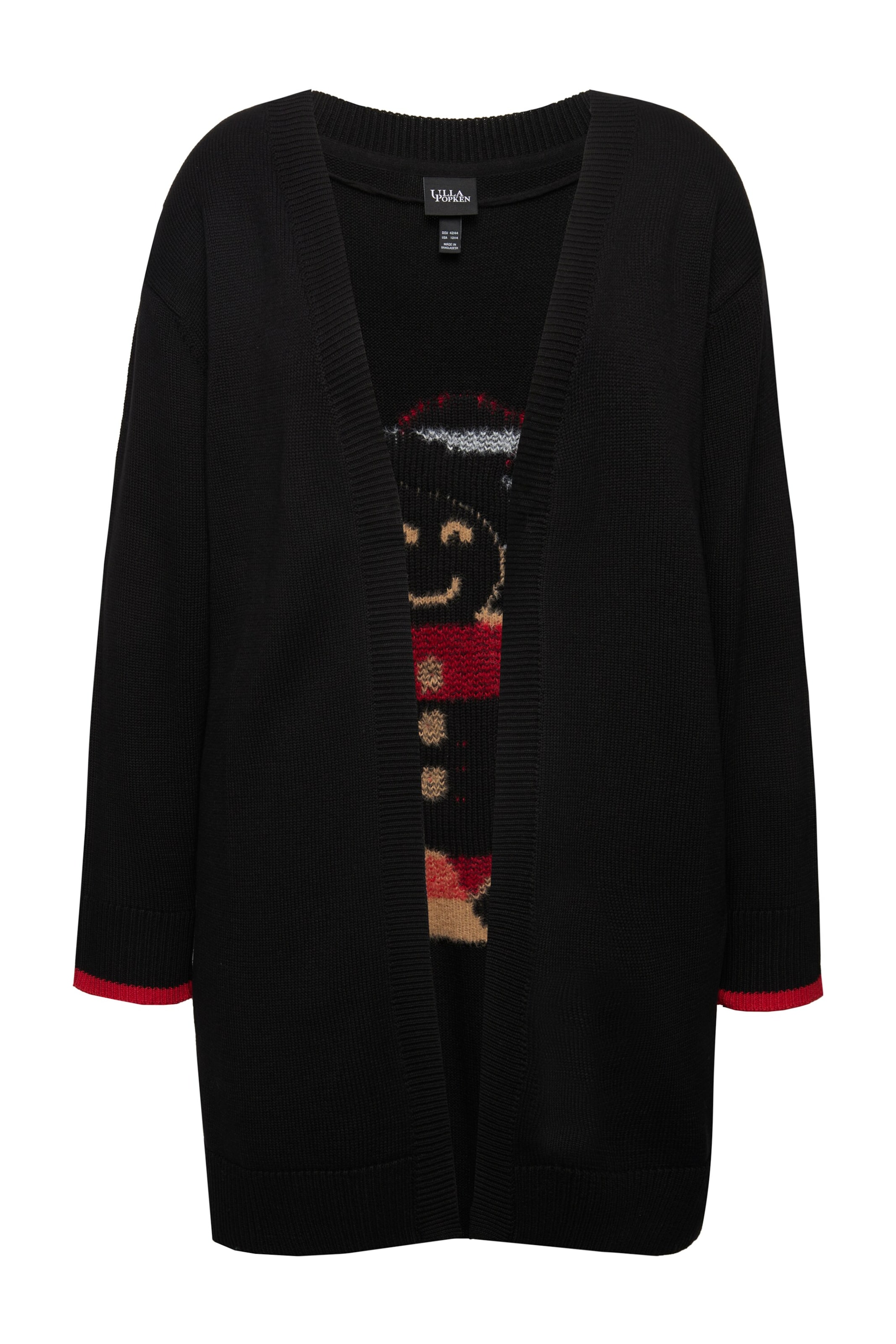 Ulla Popken Knit cardigan in Black: front