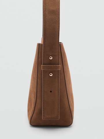 MANGO Schultertasche 'Casa' in Braun