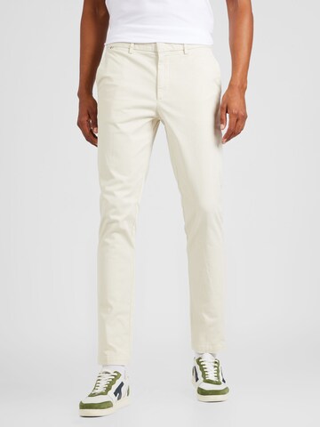 BOSS - Slimfit Pantalón 'Kaito 1' en beige: frente