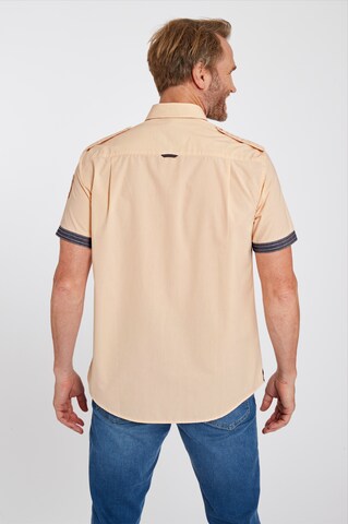 Jan Vanderstorm Comfort fit Button Up Shirt ' Skirnir ' in Beige