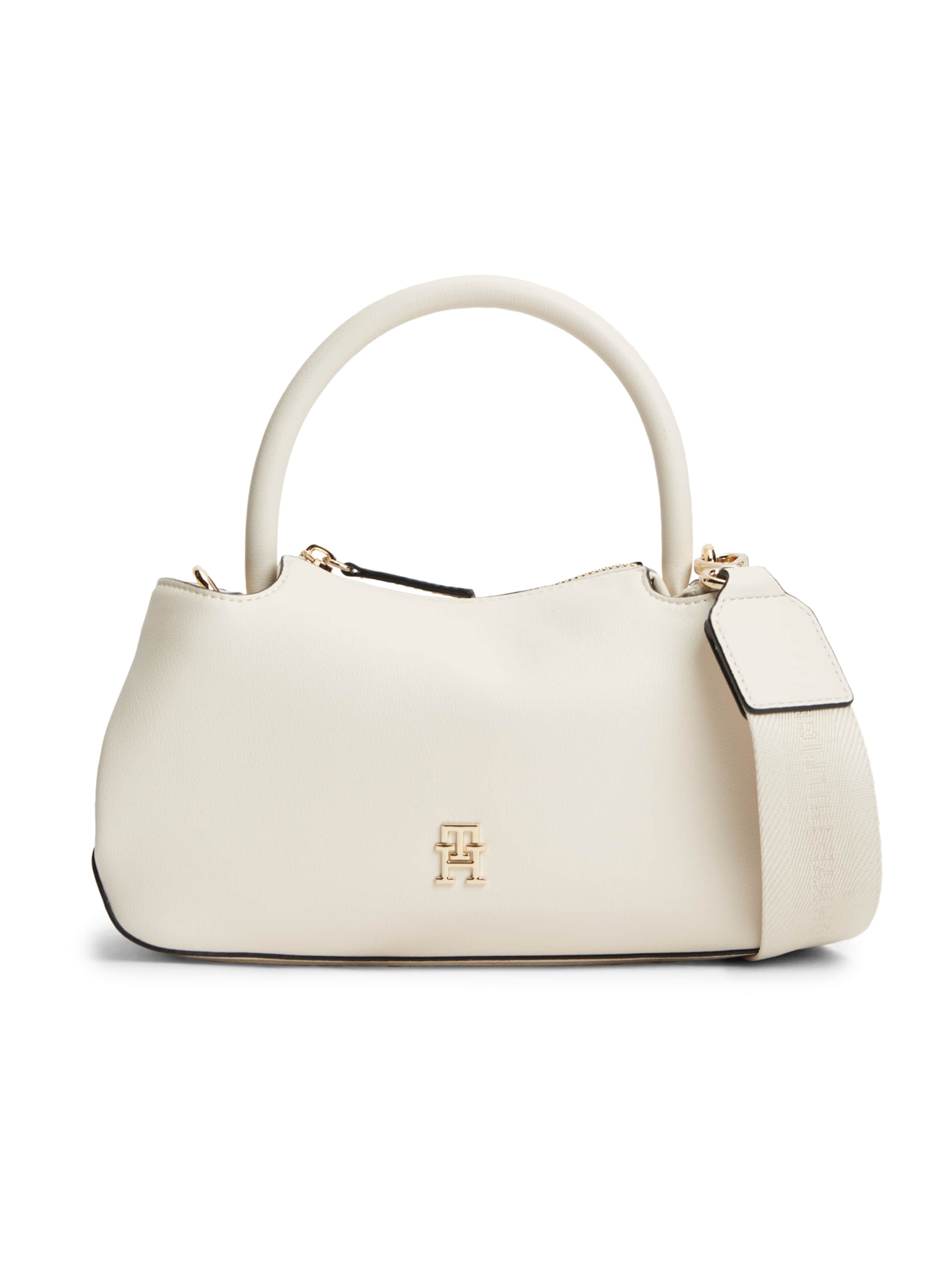 bēšs TOMMY HILFIGER Rokassomiņa: no priekšpuses