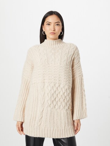 River Island Sweater in Beige: front