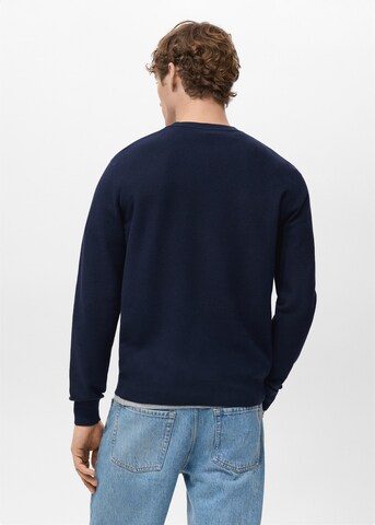 MANGO MAN Sweater 'Ten' in Blue