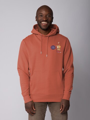 Watapparel Sweatshirt ' Funny Cat ' in Bruin: voorkant