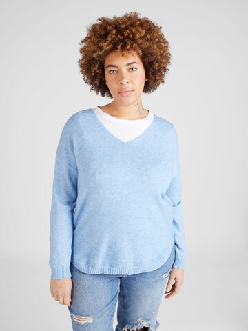 ONLY Carmakoma Sweater 'Margareta' in Blue: front