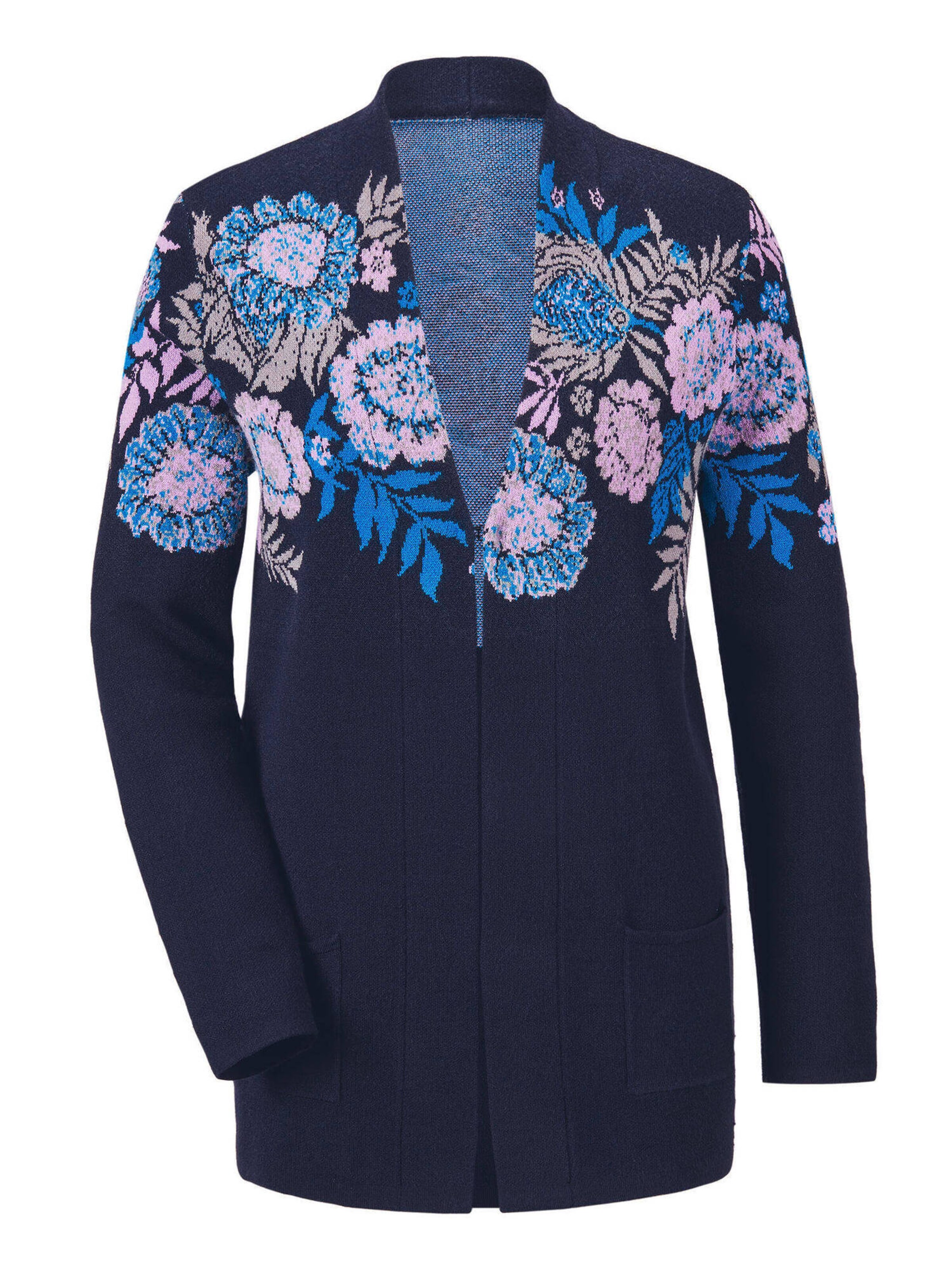 Goldner Cardigan en marine / mélange de couleurs, Vue avec produit