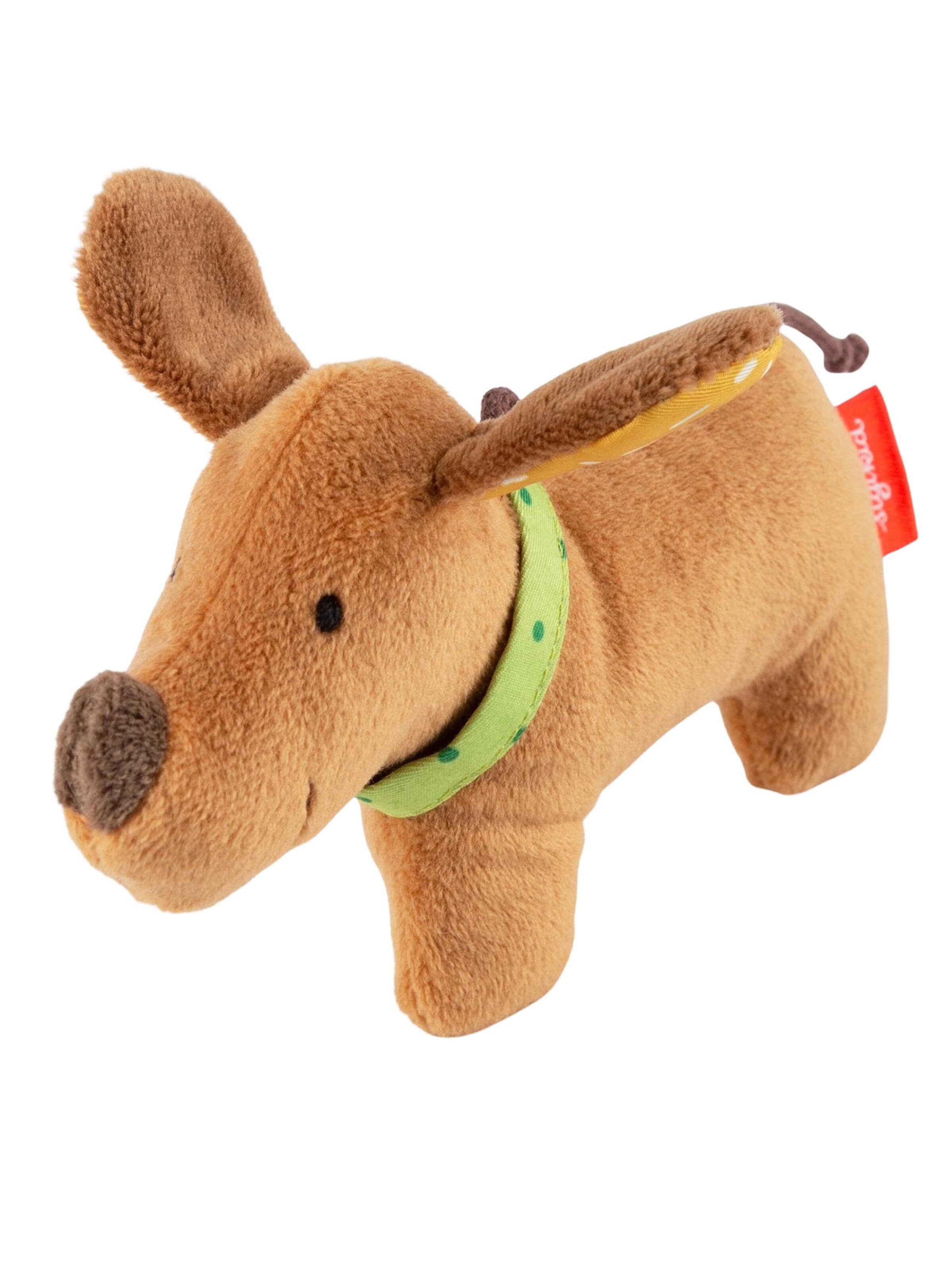 SIGIKID Stuffed animals 'Greifling Dackel sigibaby' in Brown: front