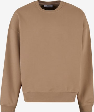 Sweat-shirt DEF en marron : devant