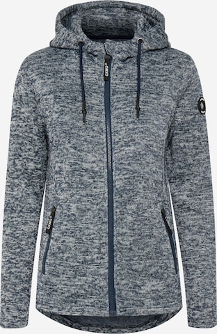 Oxmo Fleece jas 'Kajsa' in Zwart: voorkant