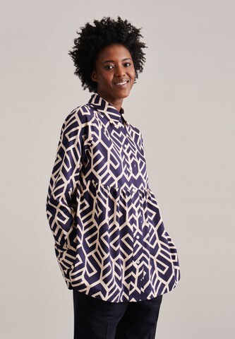SEIDENSTICKER Bluse 'Schwarze Rose' in Blau: Vorderseite