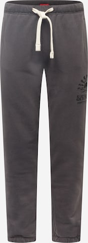 Superdry Tapered Broek 'La Beach' in Grijs: voorkant