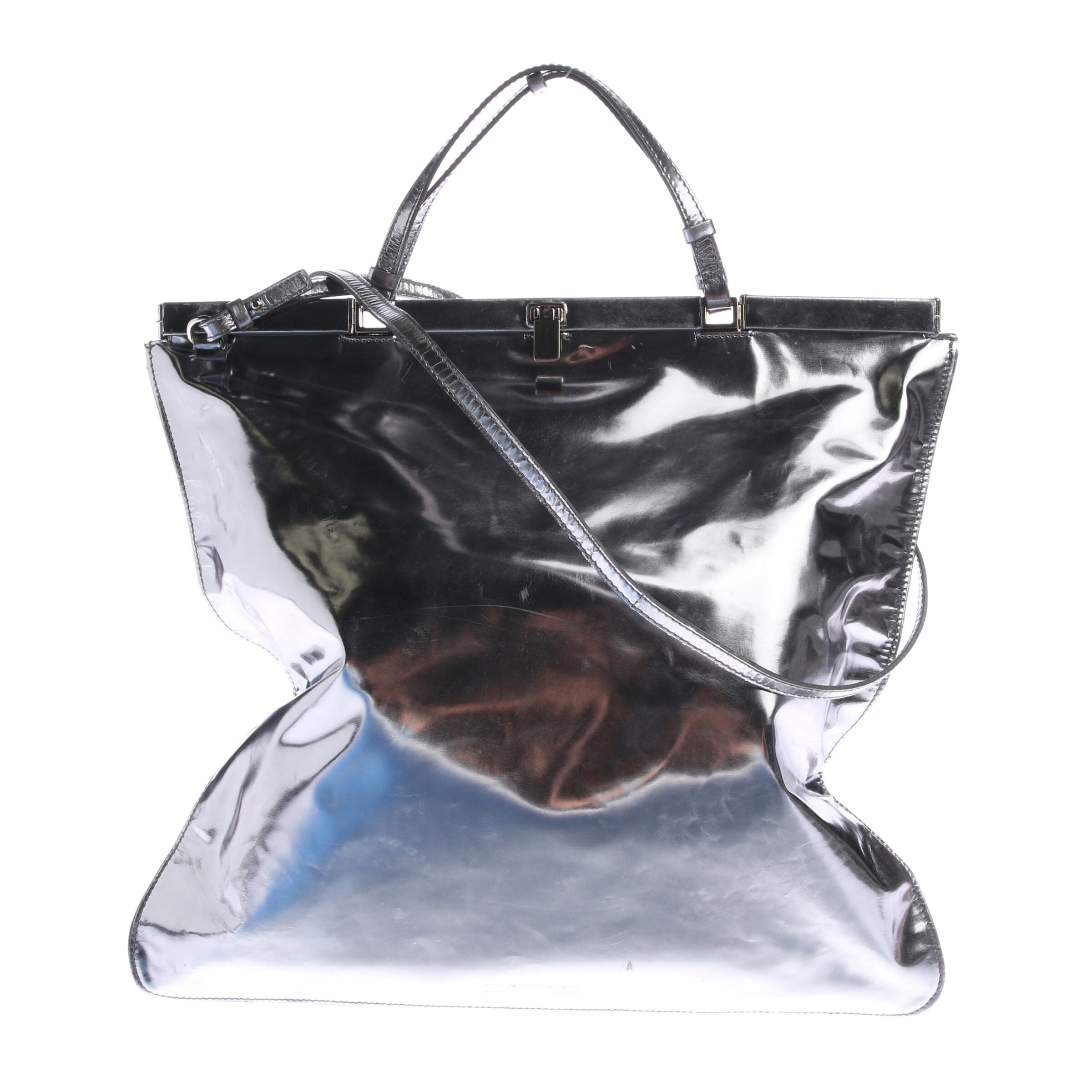 JIL SANDER Schultertasche / Umhängetasche One Size in Silber: Vorderseite
