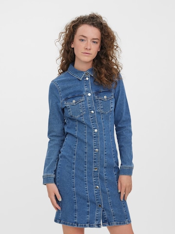 VERO MODA Shirt Dress 'Nina' in Blue: front