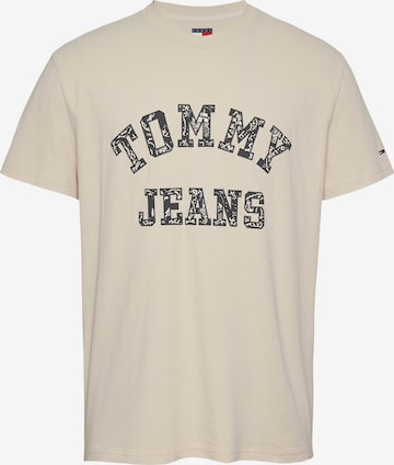 T-Shirt Tommy Jeans en beige : devant
