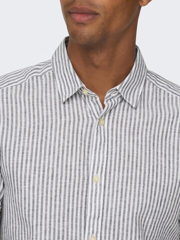 Coupe regular Chemise 'Caiden' Only & Sons en bleu