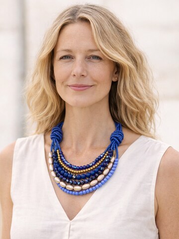COLLEZIONE ALESSANDRO Necklace 'Nele' in Blue