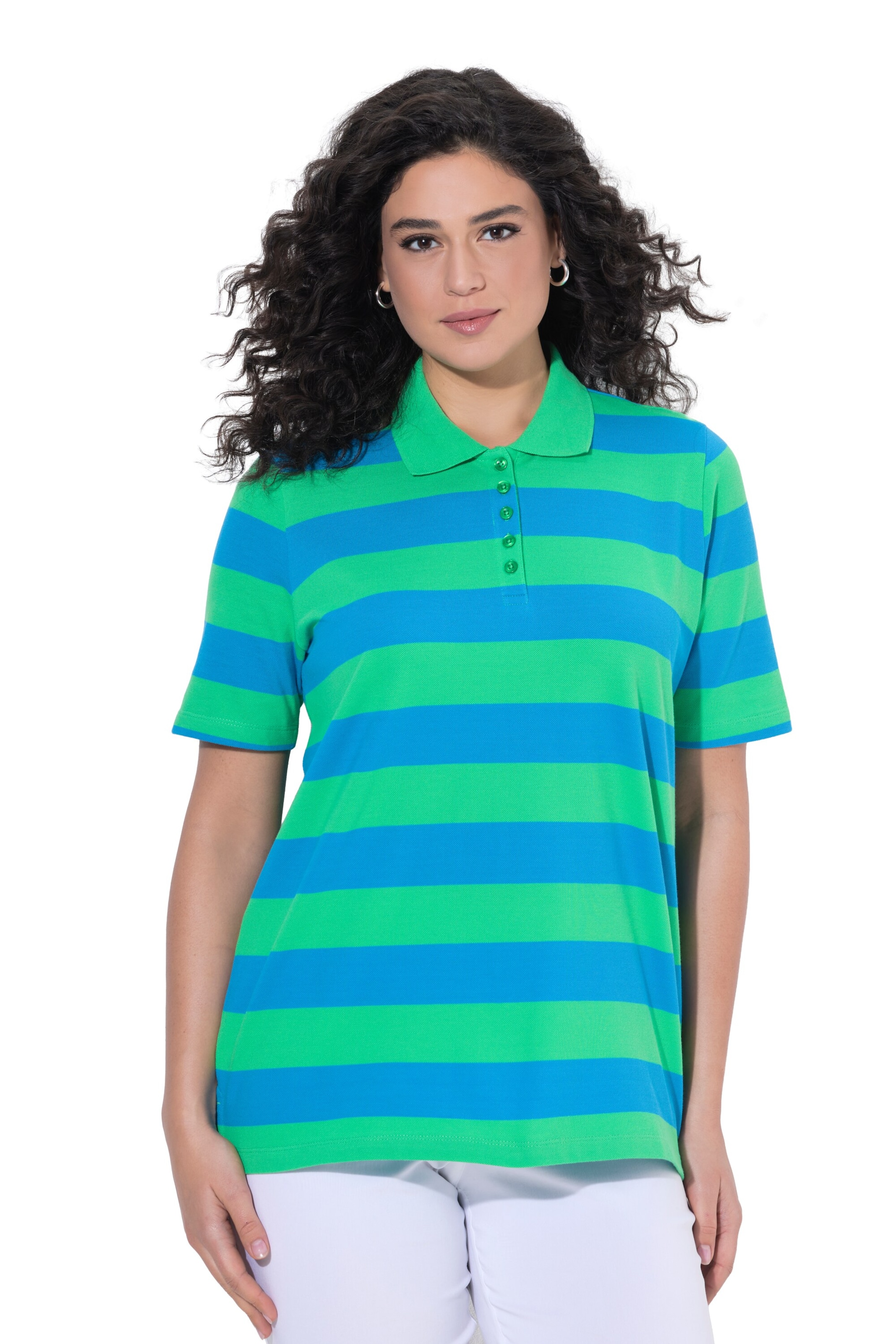 Ulla Popken Poloshirt in Grün: Vorderseite