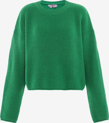 Pulover de la MYMO pe verde: față