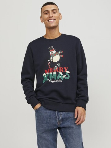 JACK & JONES Sweatshirt 'X-Mas' in Blau: predná strana