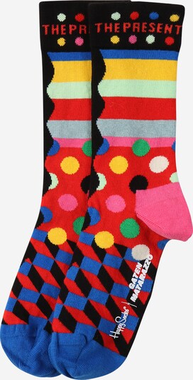 Happy Socks Къси чорапи 'No Time Like The Present' в синьо / жълто / пастелно зелено / розово / бяло, Преглед на продукта