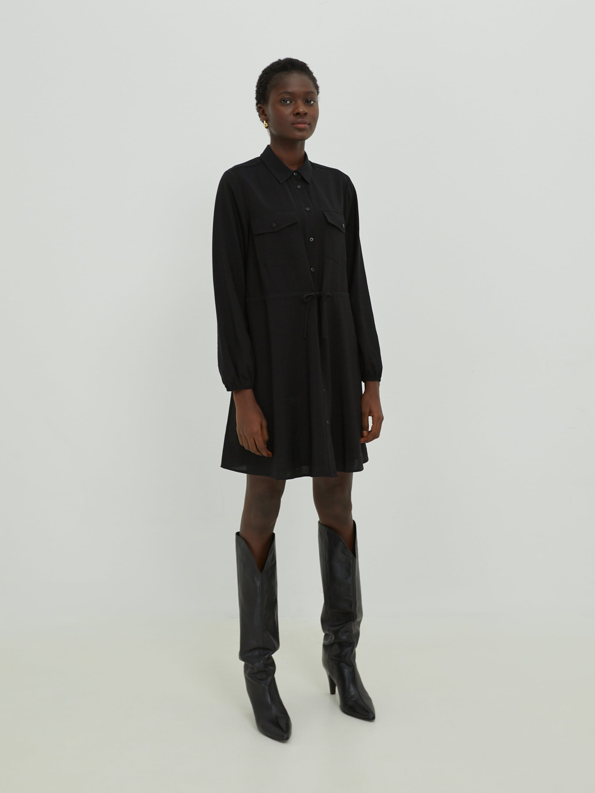 EDITED Productos Vestido camisero 'Faye' negro