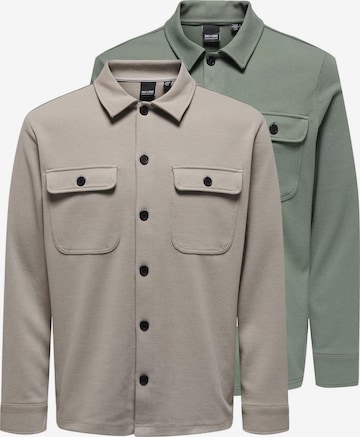 Only & Sons Regular fit Overhemd 'Newkodyl' in Groen: voorkant