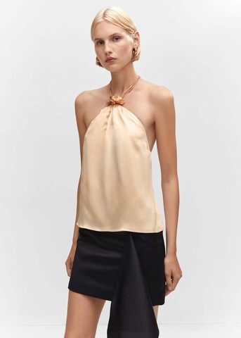 MANGO Top 'Flor' in Beige: Vorderseite