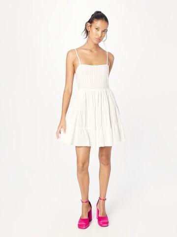 Nasty Gal Summer Dress in White: front