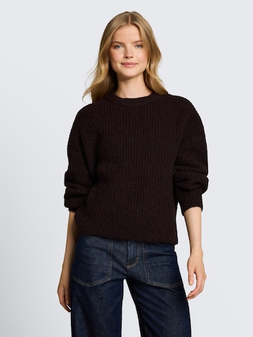 TOM TAILOR DENIM Sweter w kolorze brązowy: przód