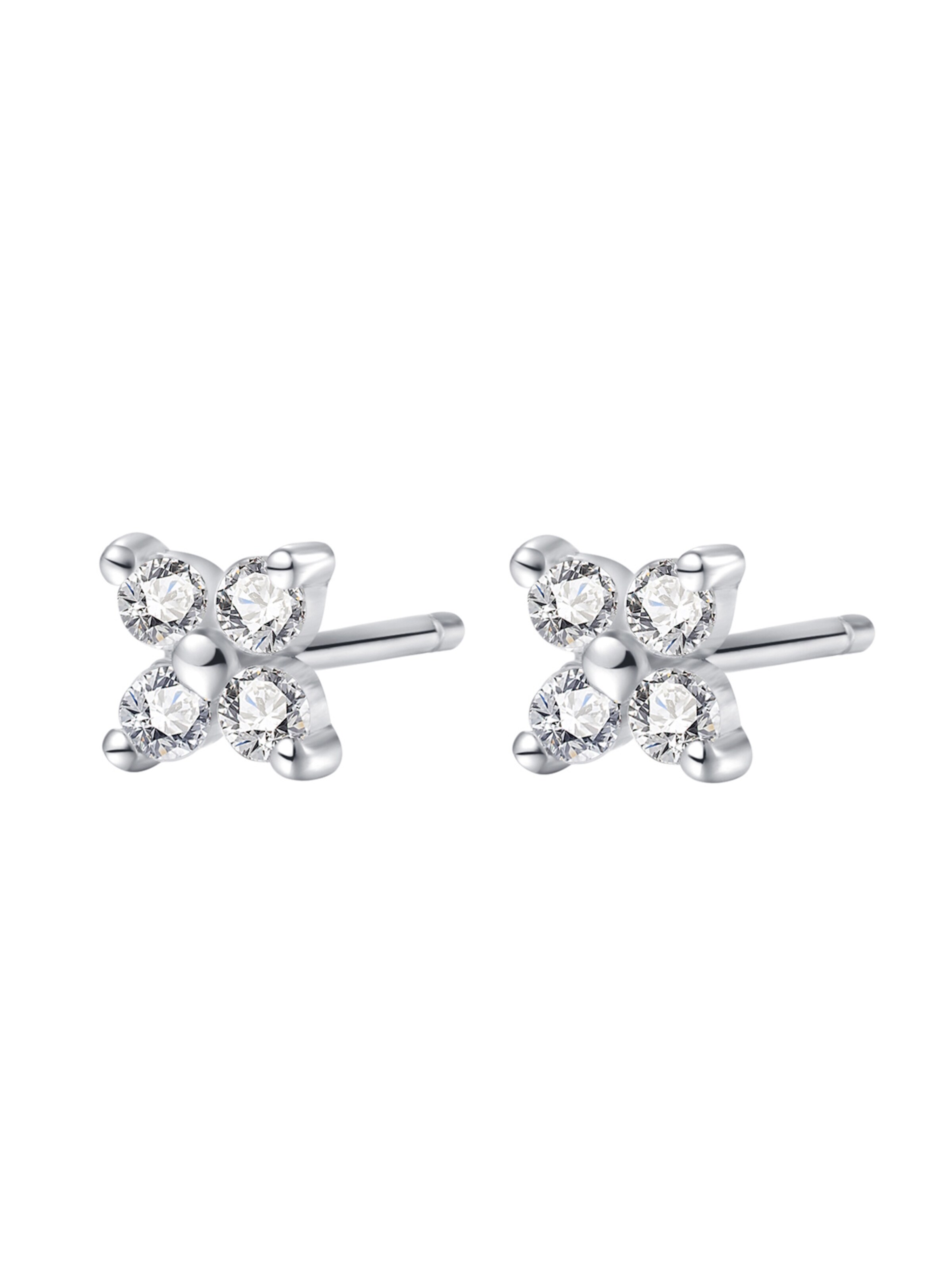 Boucles d'oreilles 'Daisy' Hey Happiness en argent : devant