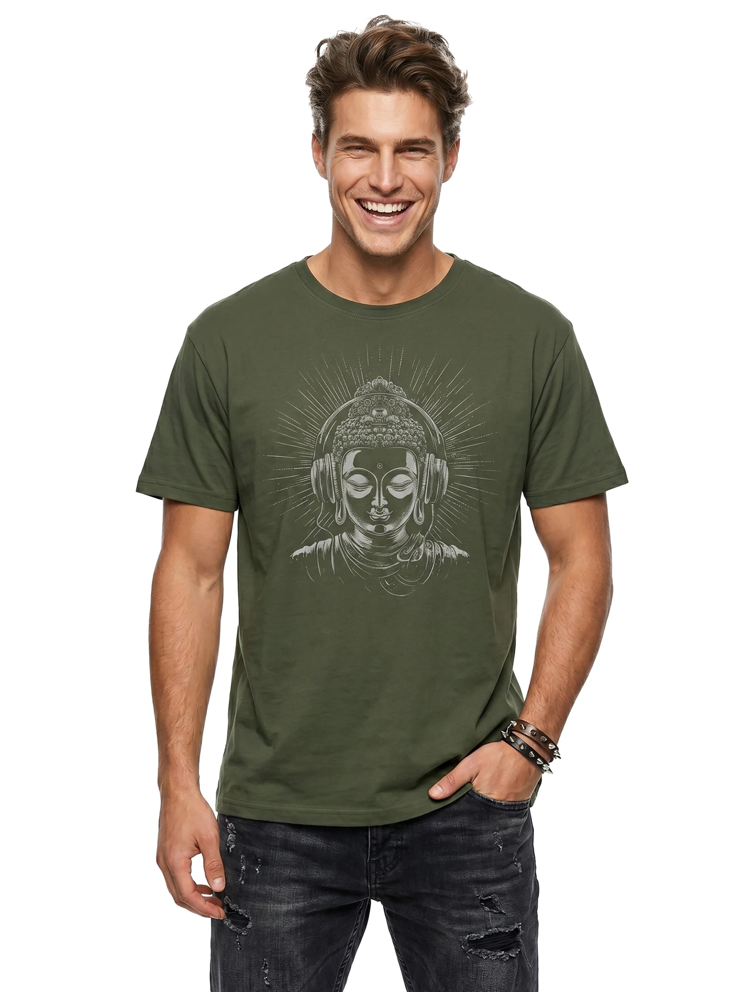 MAKAYA Shirt 'Buddha' in Green
