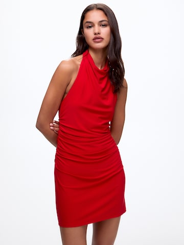 Pull&BearKoktel haljina - crvena boja: prednji dio