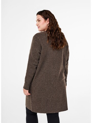 Zizzi Knit cardigan 'Casunny' in Brown
