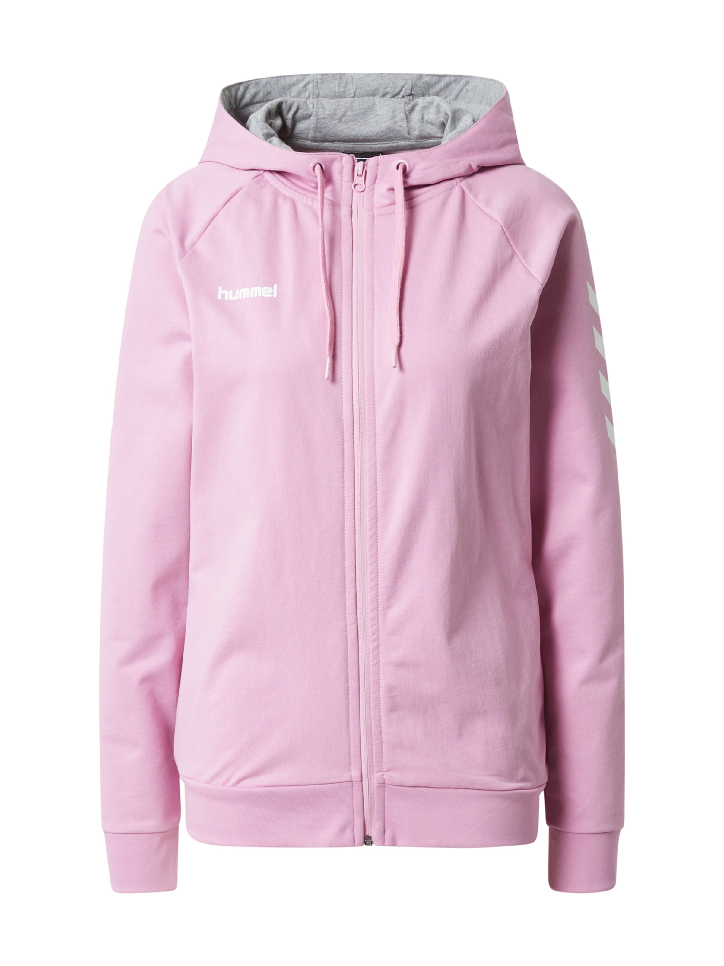 Hummel Athletic Zip-Up Hoodie in Orchid / White, Item view